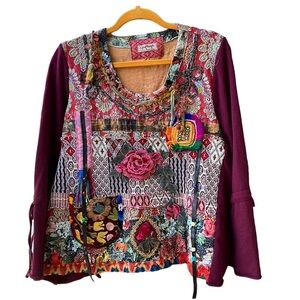 “Desigual like” Multicolor Patchwork Blouse